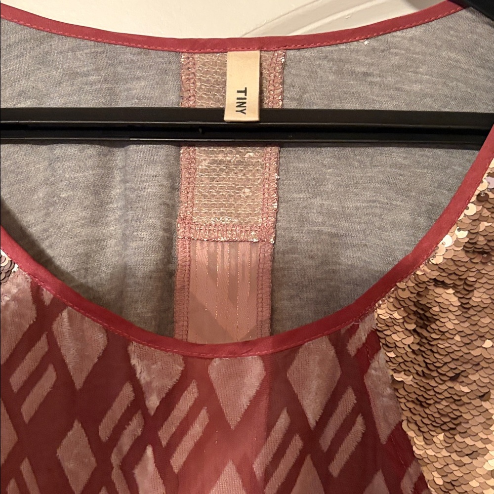 Chic Patchwork Blouse With Sequin Detail - image 2